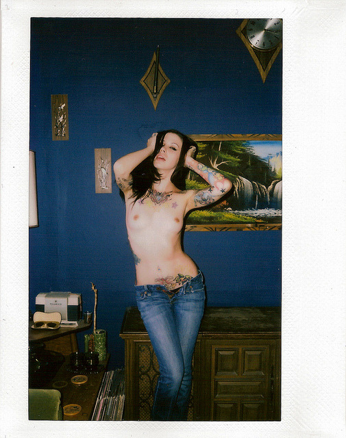 &hellip;and then the flash fired. Krysta Kaos shot by Timothy Patrick Fuji Instax