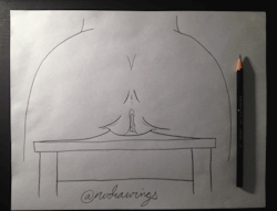 nudrawings:  Thanks for letting me draw your ass Miss. 