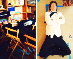 This is how Ian Somerhalder sleeps on set