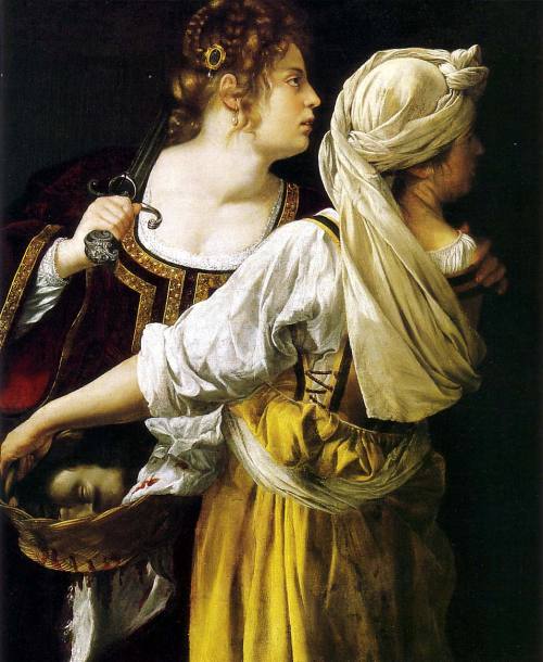 museumofmisandry: Judith and Her Maidservant, Artemisia Gentileschi, 1613-14, oil on canvas