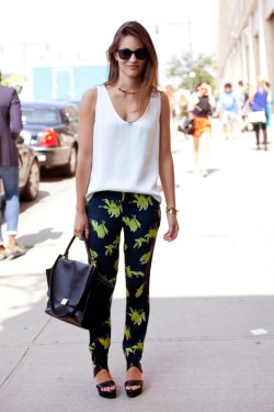 what-do-i-wear:  Maria Jacobs’ printed pants (image: refinery29)