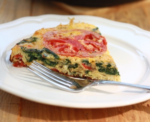 keepcalm-losethepounds:  beautifulpicturesofhealthyfood: Tomato and Spinach Frittata…REC