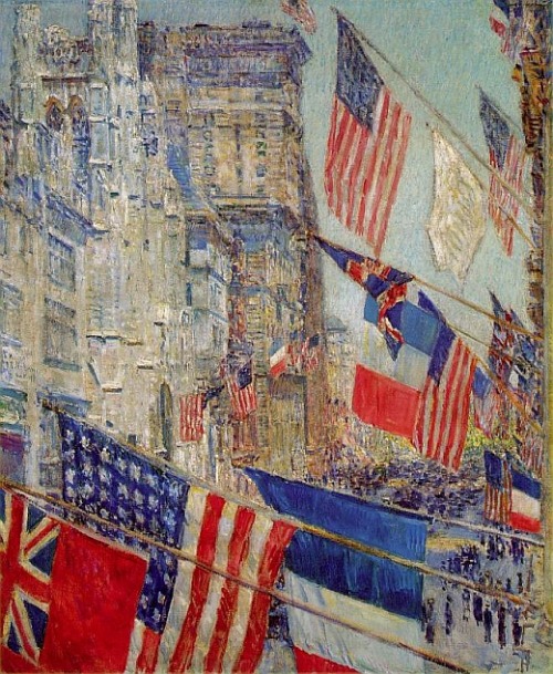 biscuithunter:Allies’ Day, Childe Hassam, 1917