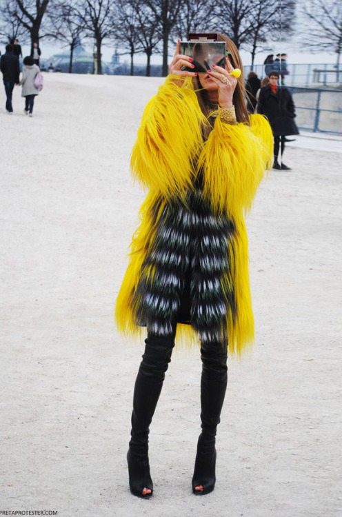 piahabekost: ADR in Fendi Fur at Paris Fashion Week 2012