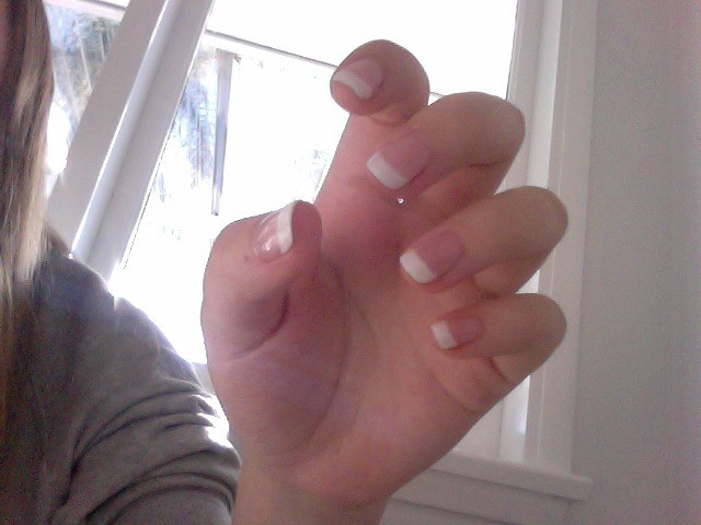 slycing:  byej:  The nail salon lady looked weirdly at my arm.  haha happens to be