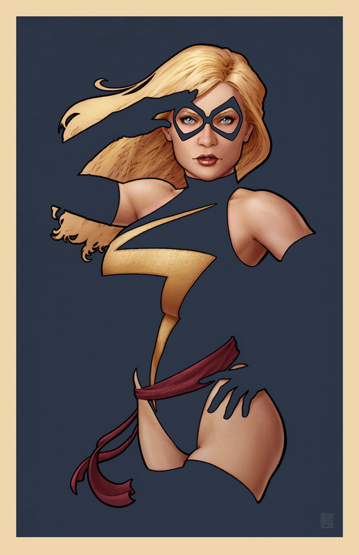 senortico:  Negative space Spider-Woman and the superhero formerly known as Ms.