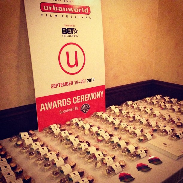 The 16th Annual Urbanworld Film Festival Awards Brunch, sponsored by Warner Bros., is underway. Special thanks to #bakedbymelissa for these amazing cupcakes. #film #festival #awards #nyc (Taken with Instagram)