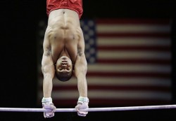 rosegym:  John Orozco on high bar at 2012 Olympic Trials Podium Training 