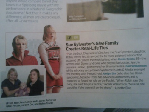 On the Sept. 13 episode of Glee fans met Sue Sylvester’s daughter, Robin, for the fi