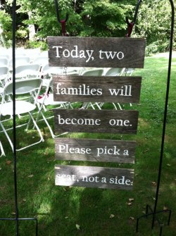 davidtennantspants:  teslas-stache:  uncannedunicornmeat:  liesbasedonlust:  I want this at my wedding.  This sounds threatening. Two families enter. One family leaves.  The Wedding Games  May the bouquet toss be ever in your favor. 