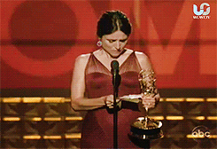 “I would like to thank NBC, Parks and Recreation, my boys Archie and Abel…”
