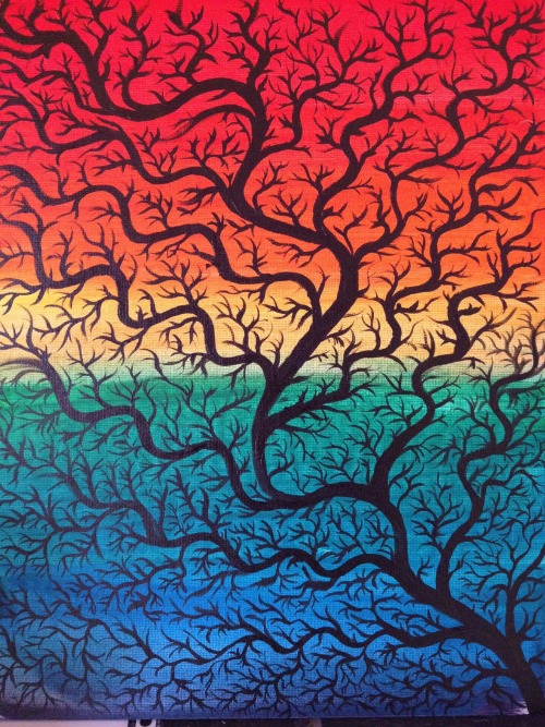 the-power-of-art: painting I did titled “roots” acrylic on canvas