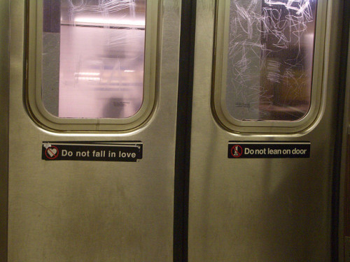 ytoob:  ‘Do not Fall in Love’ stencil by David Boyle on Flickr. 