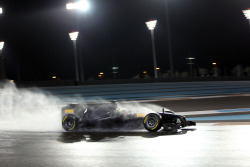 automotivated:  Please can we have wet weather at Singapore this weekend. Pirelli Abu Dhabi | 2011 Wet Test (under lights). 