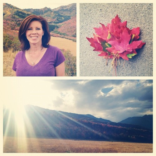 Linda, leaves, light. #ilovemymom #hikehikehike #shutupaboutit #gloryglory (Taken with Instagram)