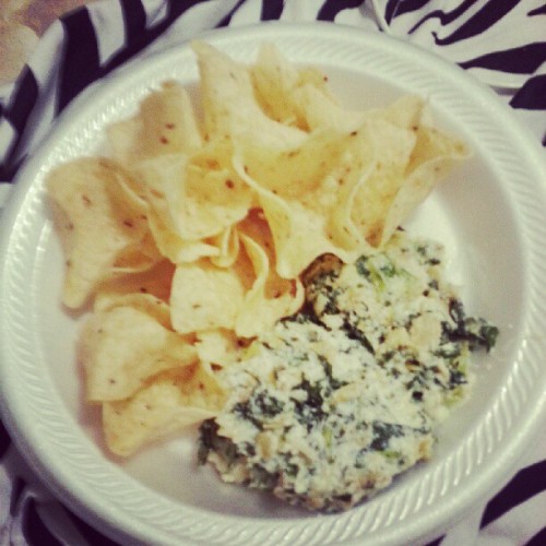 Mmm. Spinach and artichoke dip.