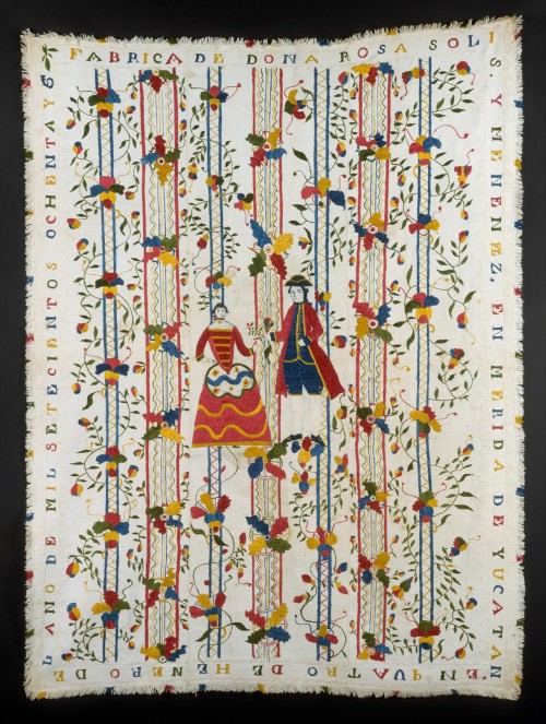 Bedspread (Colcha), 1786
Embroidered by Doña Rosa Solís y Menéndez in Mérida, Mexico
Metropolitan Museum of Art