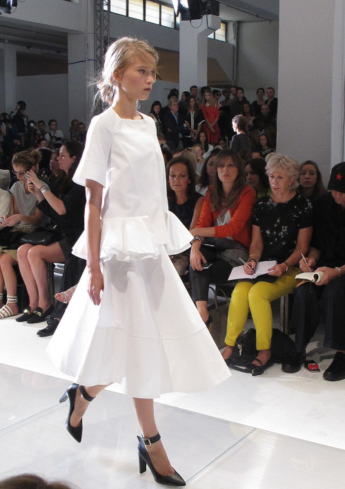 Consuelo Castiglioni show for  Marni had an eclectic mix of geometric prints, voluminous s