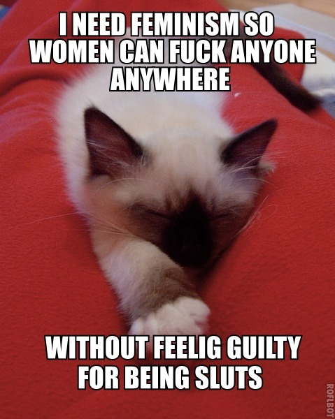 whoneedsfeminism:  I need feminism so women can fuck anyone anywhere without feeling guilty for bein