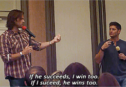  jared & jensen - an epic friendship - part 8: “We compete against other people, but not each other. We’re better together.” - Jensen photo credit [x] 