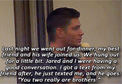  jared & jensen - an epic friendship - part 8: “We compete against other people, but not each other. We’re better together.” - Jensen photo credit [x] 