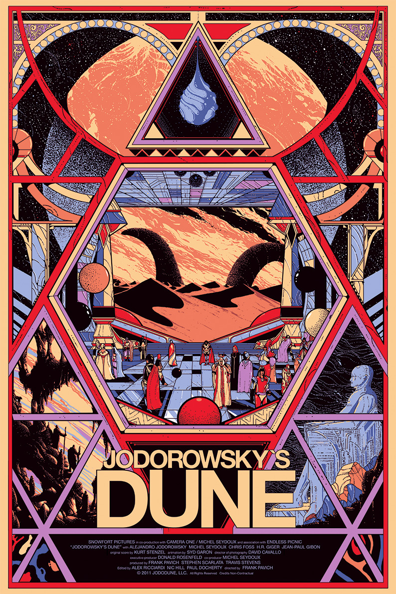 dwdesign:
“ Poster for the upcoming documentary about Alejandro Jodorowsky’s Dune (possibly the greatest Sci-Fi film that never was). The poster is released by Mondo. More info about the film and the great lineup of artists who worked on the...