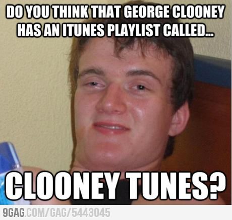 9gag:  Clooney Tunes 