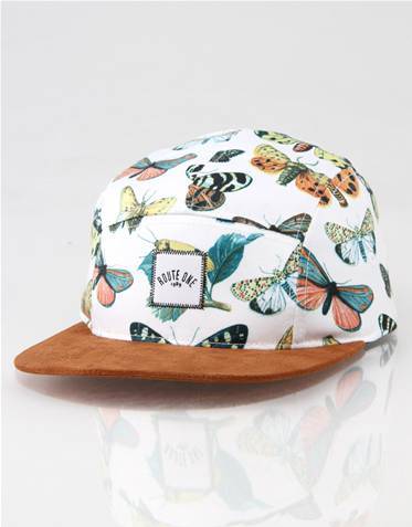 ROUTE ONE BUTTERFLY PRINT 5 PANEL CAP  - £29.99   follow 5-panel-caps.tumblr.