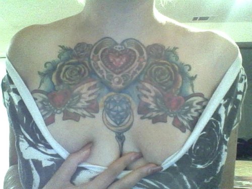 doppelhertz:  Finished my Sailor Moon chest piece finally! All scars covered :)
