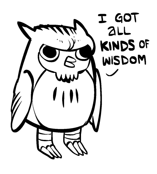 nedroidcomics:Today over on Twitter I presented many facts about owls. I hope you find them informat
