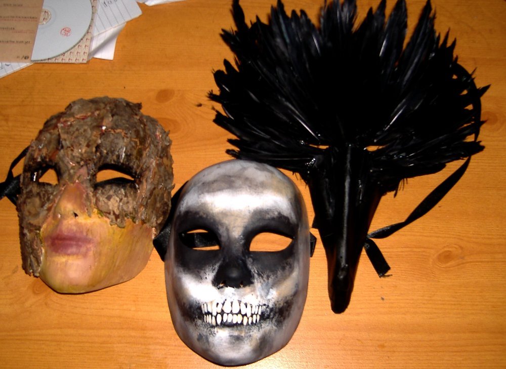 The collection of masks is growing.
Going to try to make two more over the next four weeks as I start to expand this pantheon of personal pseudo-proto-mythological archetypes.
Need to do a bit more archaeology of the mind…
