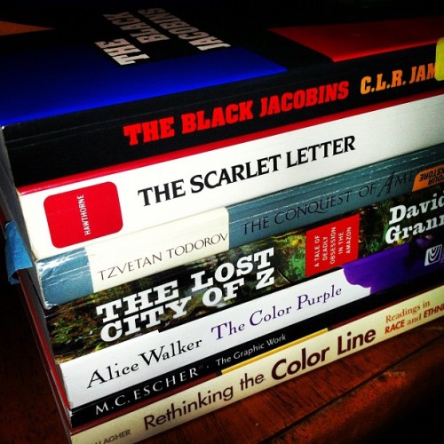 Let @thrukeveyes borrow some books yesterday (Taken with Instagram)