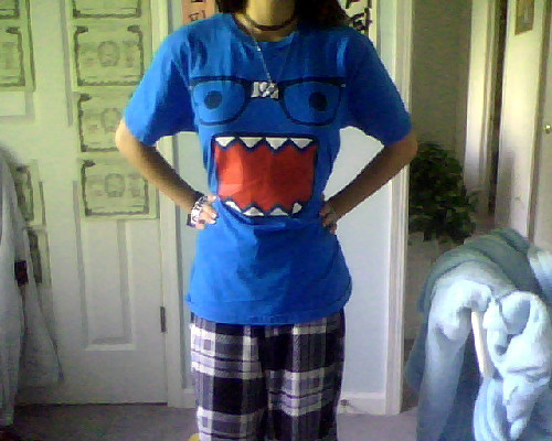 Outfit of the day. Basically have broken all the fashion rules my friend and I made.