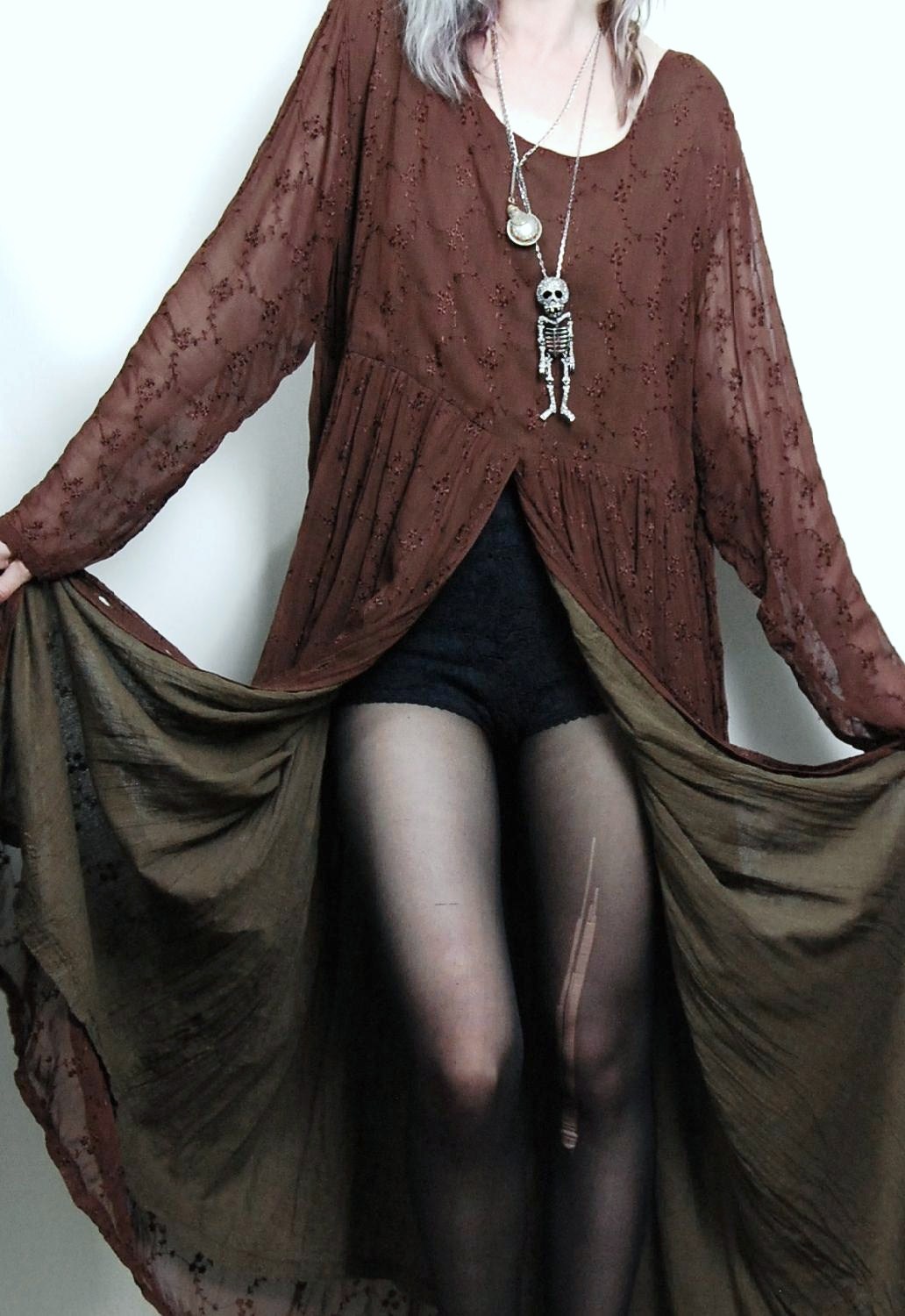 cruxandcrowvintage:  Vtg gypsy grunge dress on Etsy // CRUX &amp; CROW // 