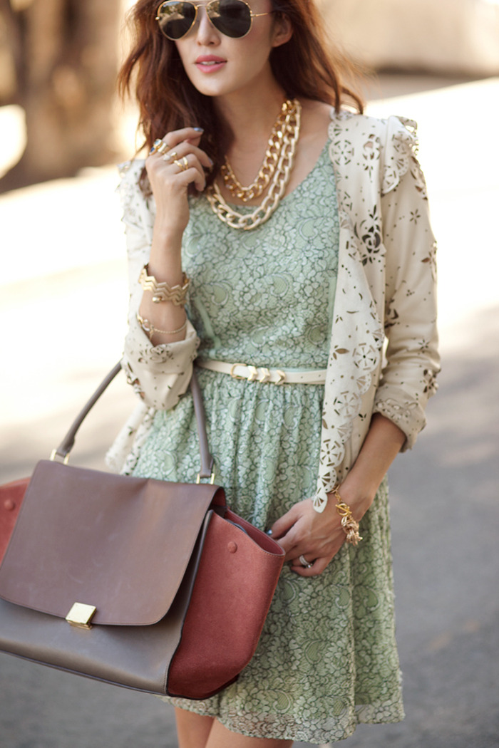 what-do-i-wear:  DRESS- Porcelain NYC, JACKET- thank to Joy Cioci, BELT- Topshop, NECKLACE-