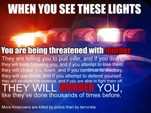thinksquad:  Ever wonder why you feel that nauseating feeling in the pit of your stomach when you are being “pulled over” by police? This is why  This is why you have to out-smart police with words. You don’t have to tell them where you are going,