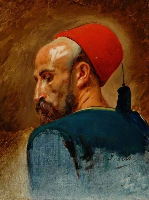 blastedheath:  Isidore Pils (French, 1813/1815-1875), Head of an Arab in a Fez, c.