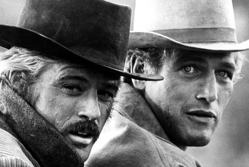 theswinginsixties: Robert Redford and Paul Newman in ‘Butch Cassidy and the Sundance Kid&rsquo