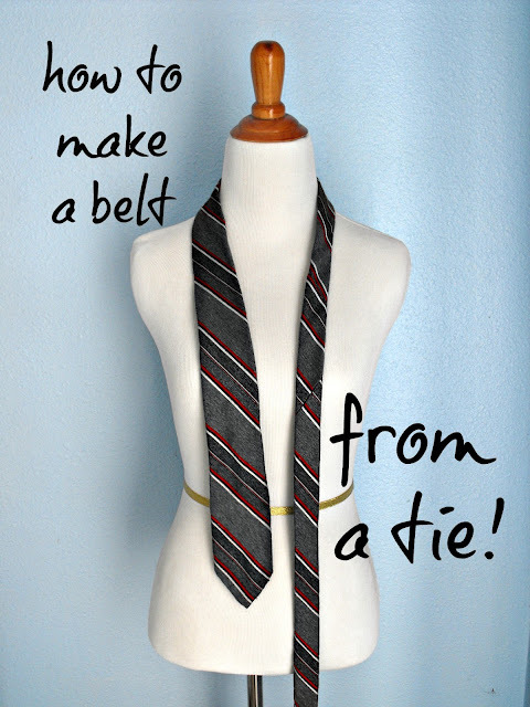 DIY Tie Belt Tutorial from Crafty Little Gnome here. Really easy tutorial using D rings. For another