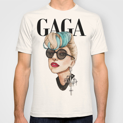 discowig:  HELEN GREEN’S LADY GAGA ART WORK IS AVAILABLE FROM SOCIEY6’S MAIN