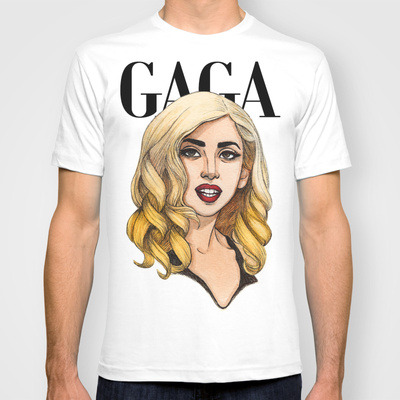 discowig:  HELEN GREEN’S LADY GAGA ART WORK IS AVAILABLE FROM SOCIEY6’S MAIN