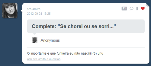 Eu sou meu próprio lar.