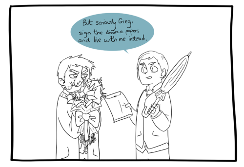 ilovemyjawn:Sherlock you so SUBTLEI get asked for Mystrade a lot too so FLOWERS FOR EVERYONE without