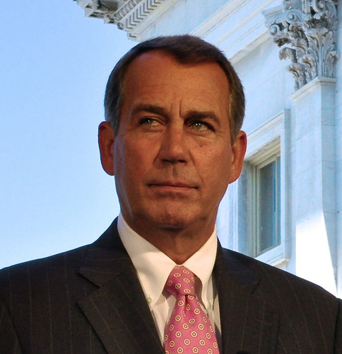 Compare & ContrastLeft: Speaker of the US House of Representatives, John Boehner, posing for an 