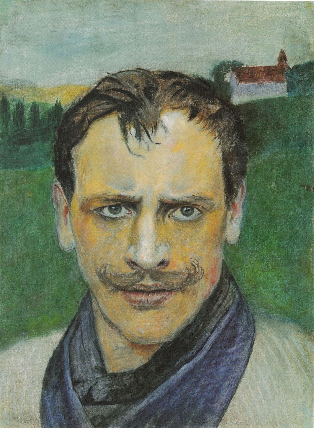 blastedheath:  Harald Sohlberg (Norwegian, 1869-1935), Self-portrait, 1896. 39 x