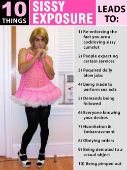 pantyboi-michaela:  10 Things Sissy Exposure Leads To 