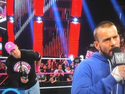 wildarmtins:  Cena pulls a dildo out his ass and shows Punk the real meaning of “real men wear pink”