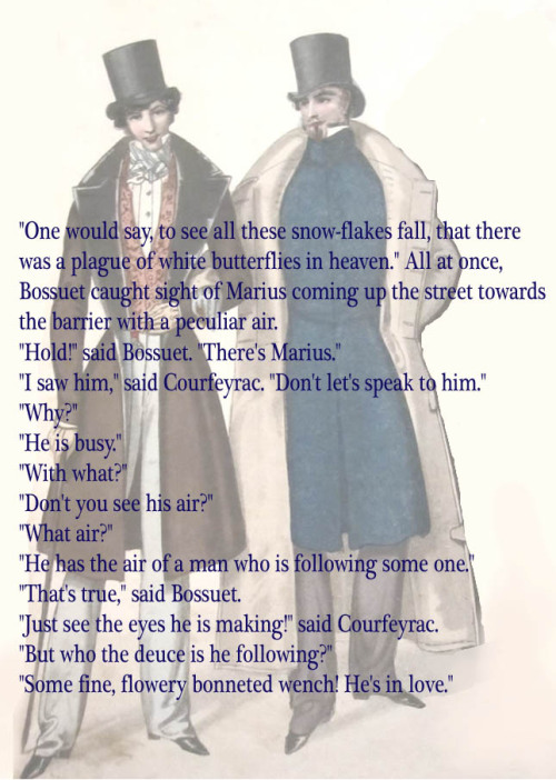 heavenshallremember: edwarddespard: Courfeyrac and Bossuet in one of my favourite moments - “f