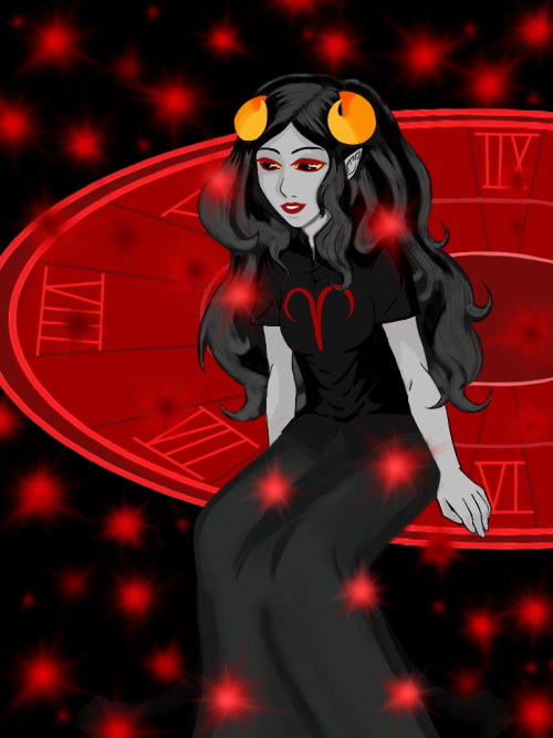 Maid of Time: Aradia Megido [September 25, 2012]: Redrew her face. I’m not sure if I made it b