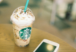 cloudedcamera-:  Crunchy Caramel Frappuccino